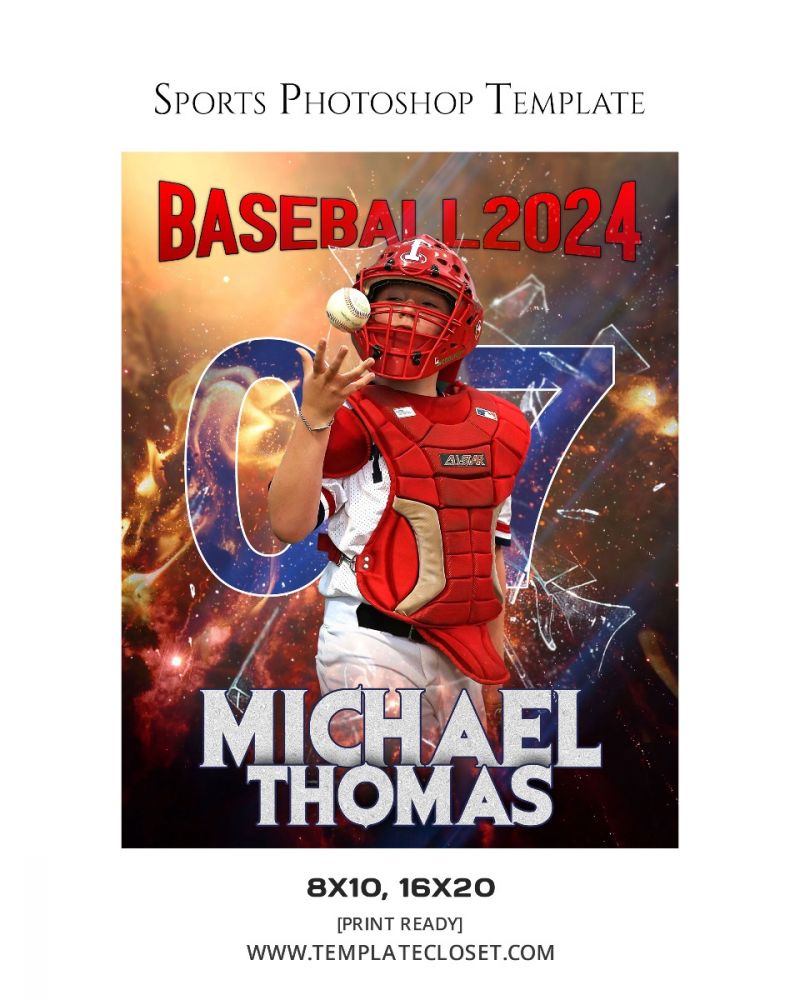 Michael Thomas - Basketball Glass Effect Sports Template