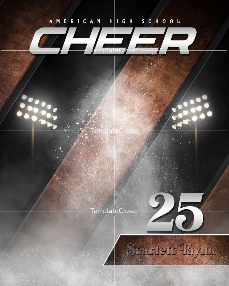 Cheerleader Light Effect Sports Photography Photoshop Template