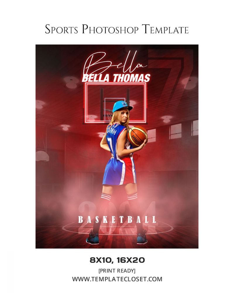Bella Thomson - Basketball Enliven Effect Sports Photography Template
