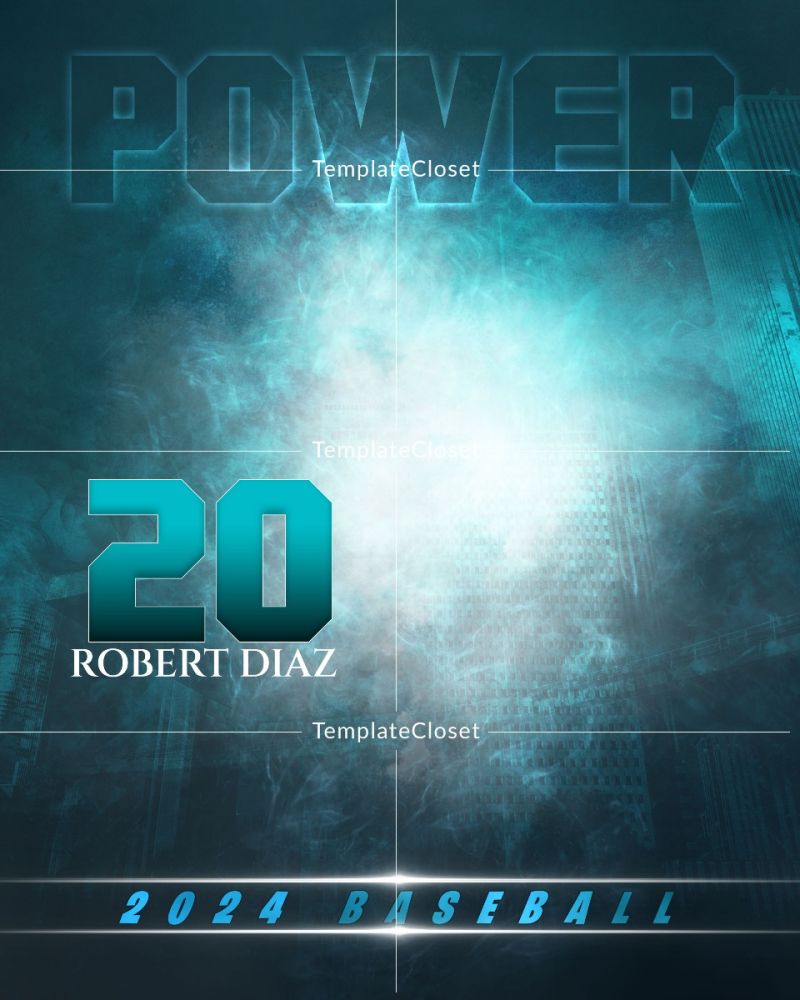 Robert Diaz- Baseball Power Effect Photoshop Template
