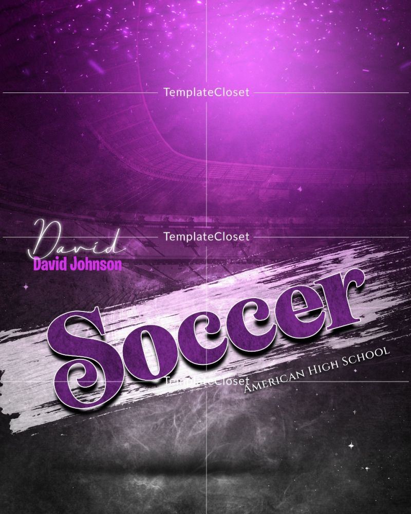 Soccer Sketch Effect Photography Template