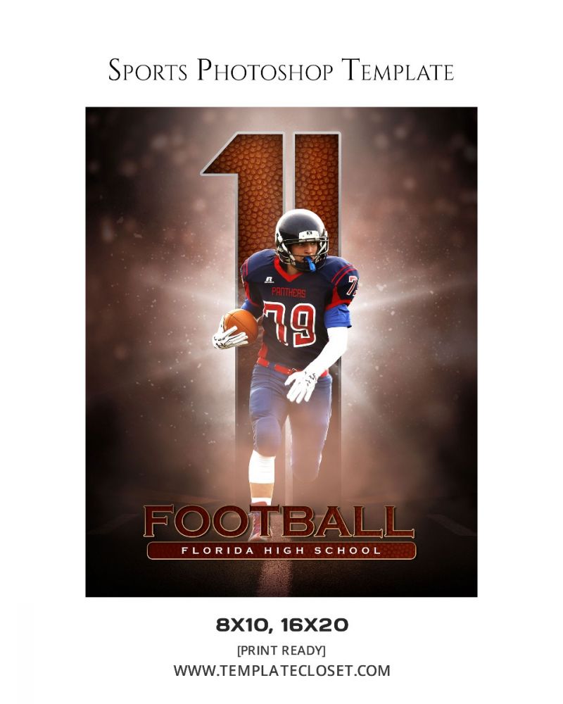 FootballNoOnehasEverDrownedInSweatPhotographyTemplate@templatecloset.com
