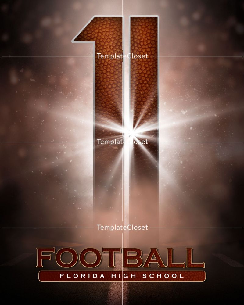 Yellow Fever Football Photoshop Template