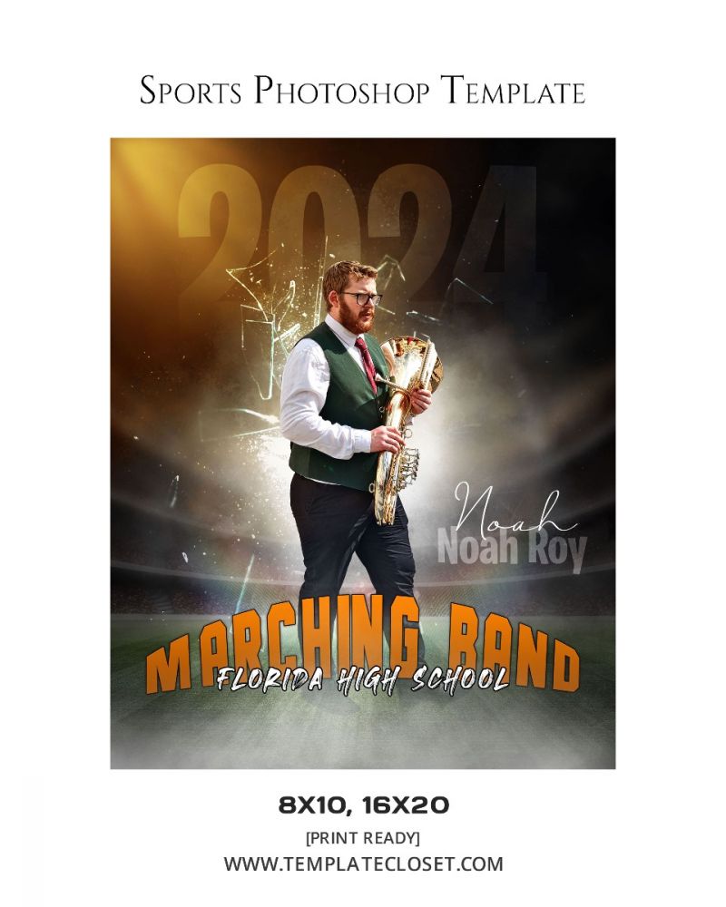 Marching Band Customized Layered Template