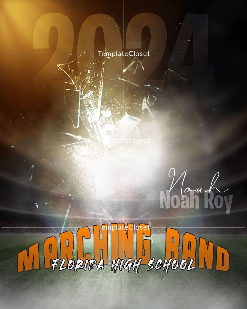 Marching Band Customized Layered Template