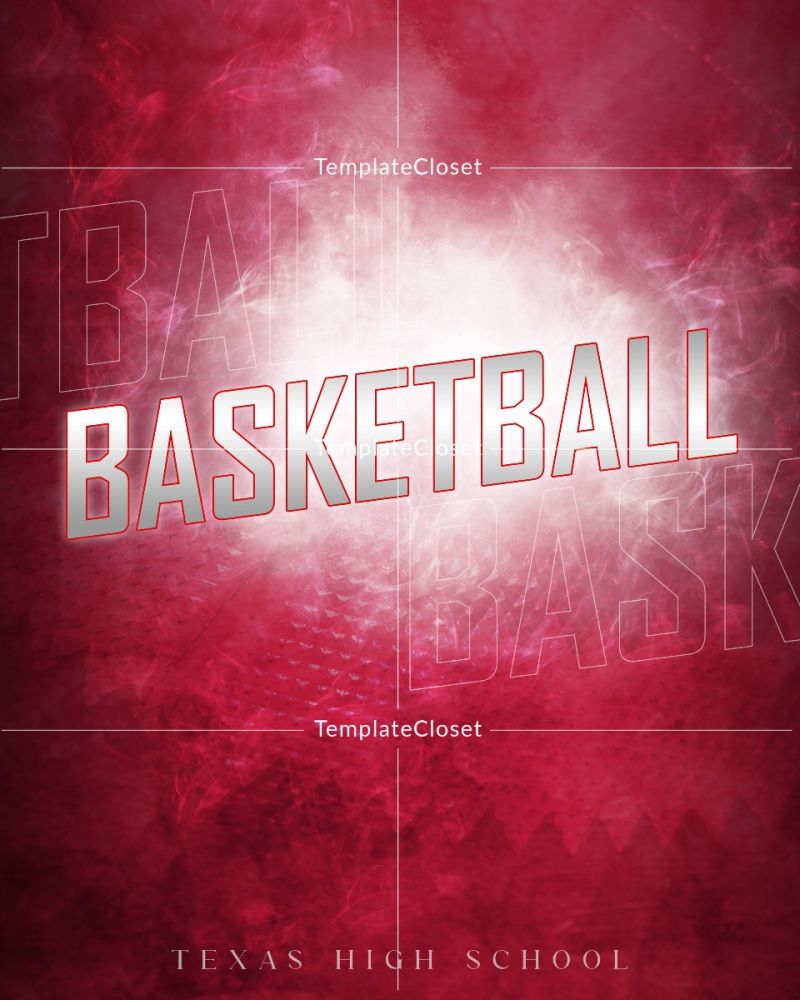 Basketball Color Effect Sports Layered Photography Template