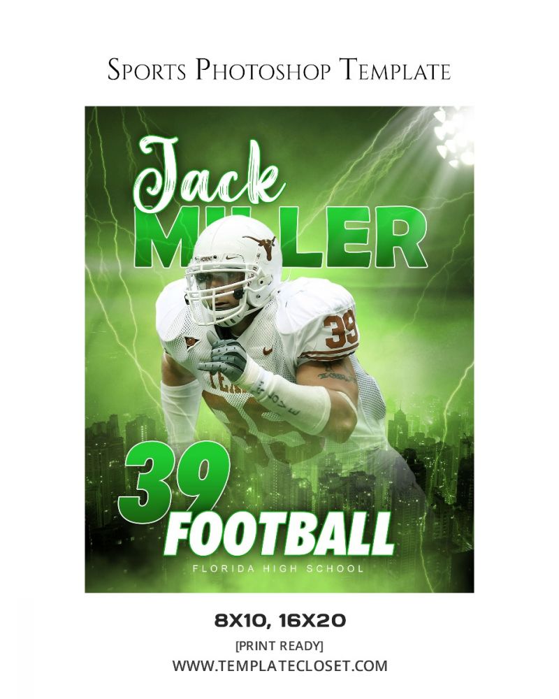 FootballNoOnehasEverDrownedInSweatPhotographyTemplate@templatecloset.com
