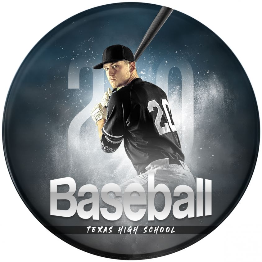 Fully Customized Baseball Button Template