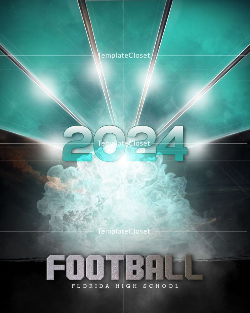 Yellow Fever Football Photoshop Template