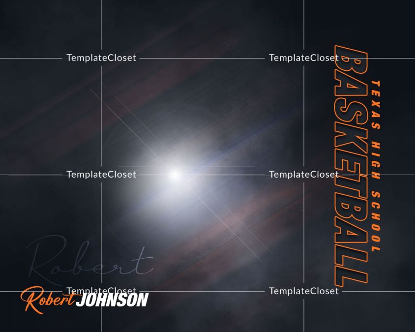 Basketball 3D Effect Sports Photography Template