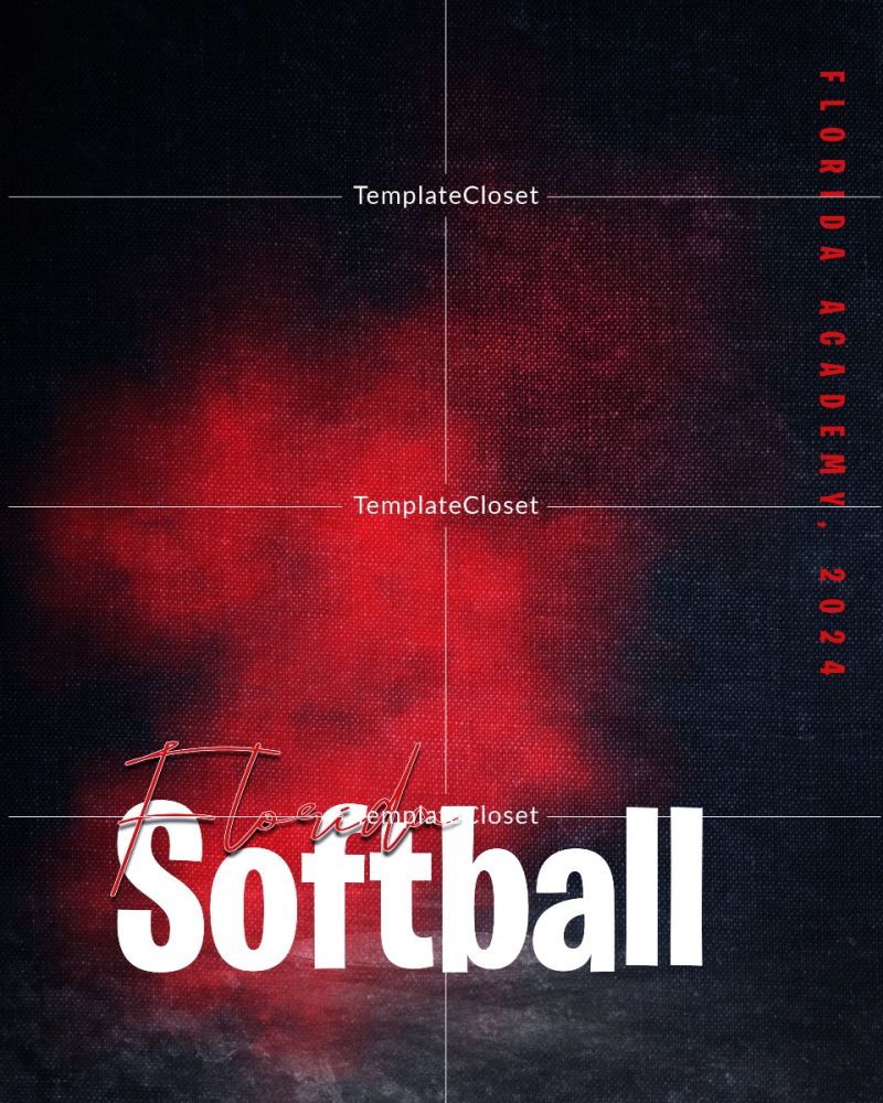 Softball Memory Mate Sports Multi Layer Photography Template