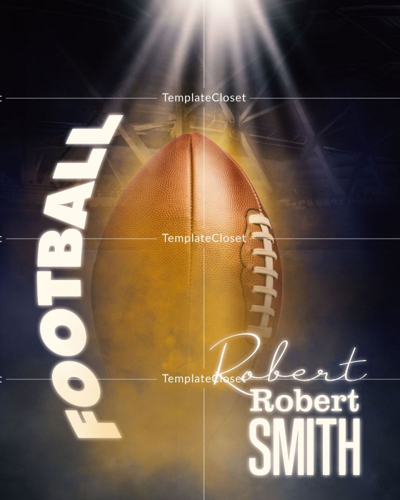 Yellow Fever Football Photoshop Template