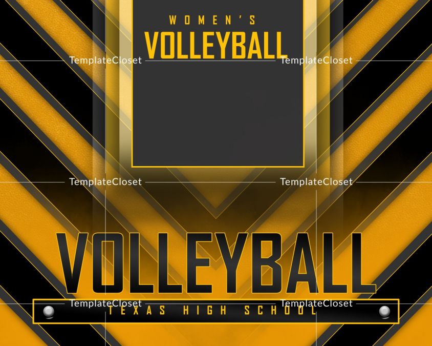 Volleyball Light Effect Photoshop Layered Photography Template