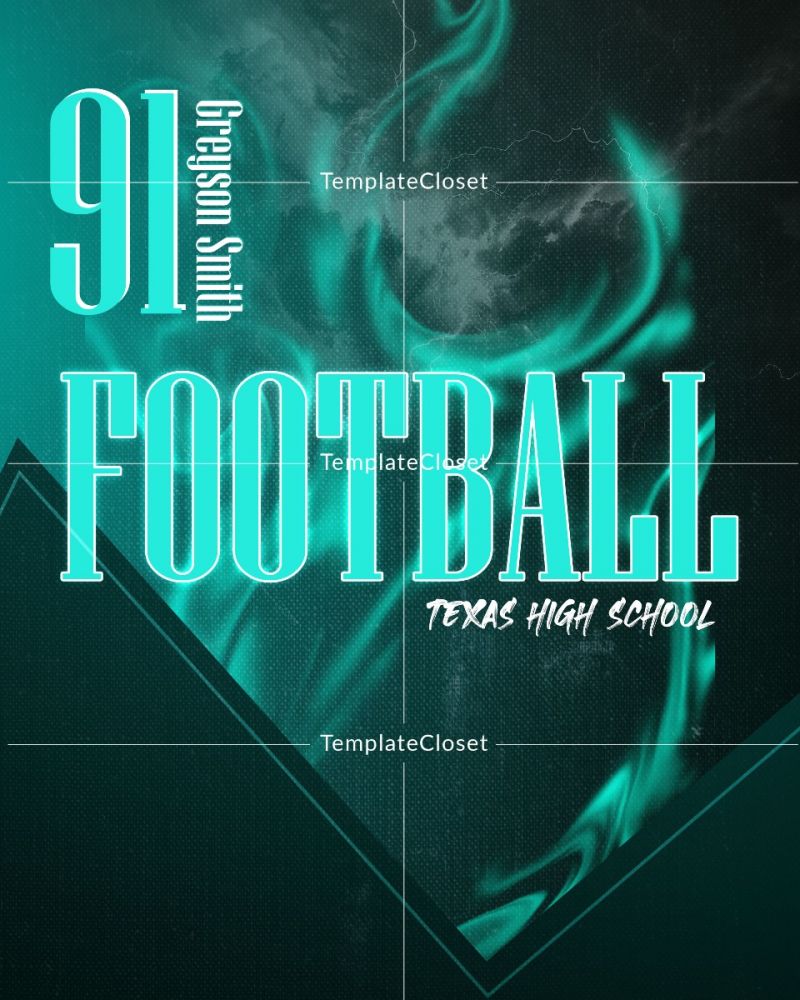 Yellow Fever Football Photoshop Template