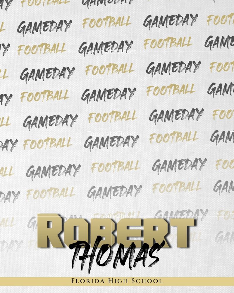 Yellow Fever Football Photoshop Template