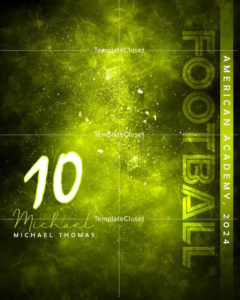 Yellow Fever Football Photoshop Template