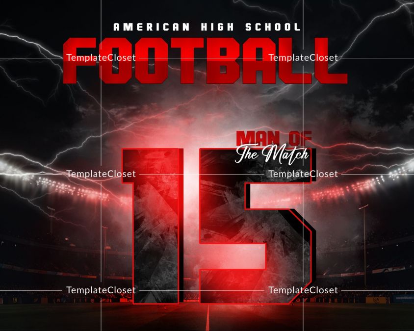 Yellow Fever Football Photoshop Template