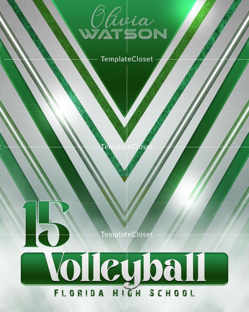 Volleyball Light Effect Photoshop Layered Photography Template