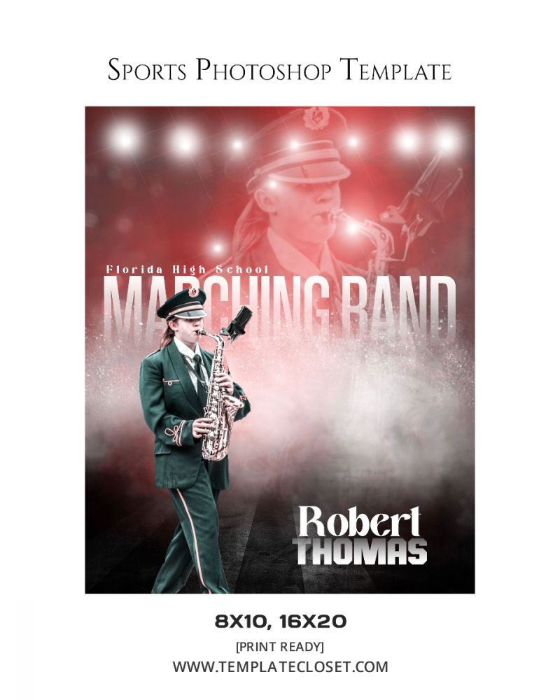 Marching Band Customized Layered Template