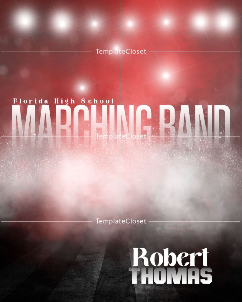 Marching Band Customized Layered Template