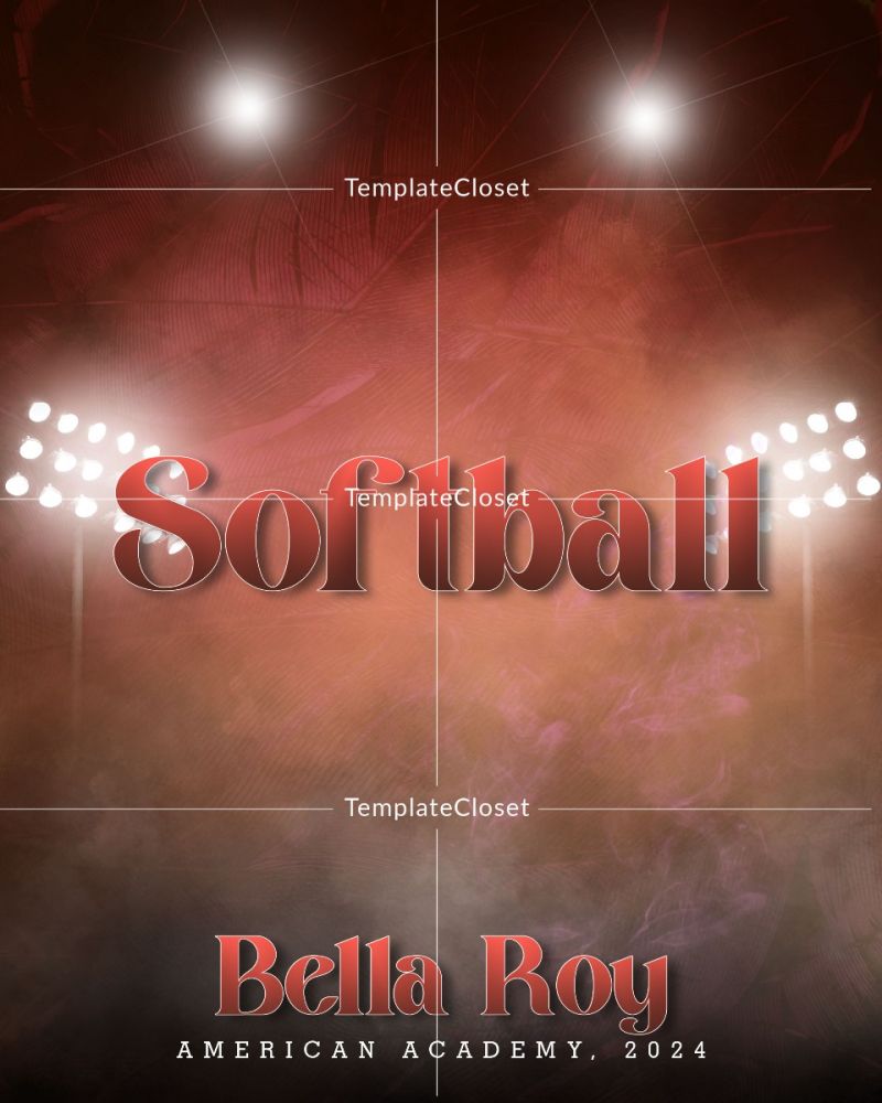 Bella Roy - Softball Memory Mate Sports Ready To Print Template