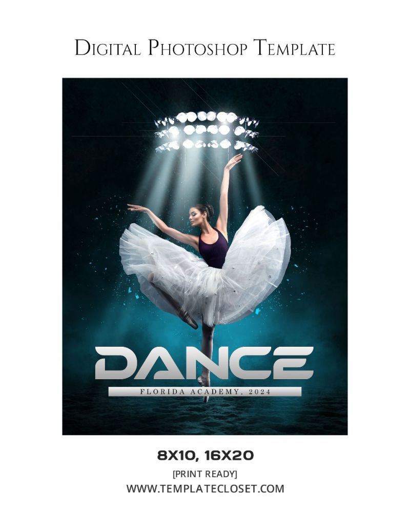 Dance Light Effect Digital Print Ready Sports Template