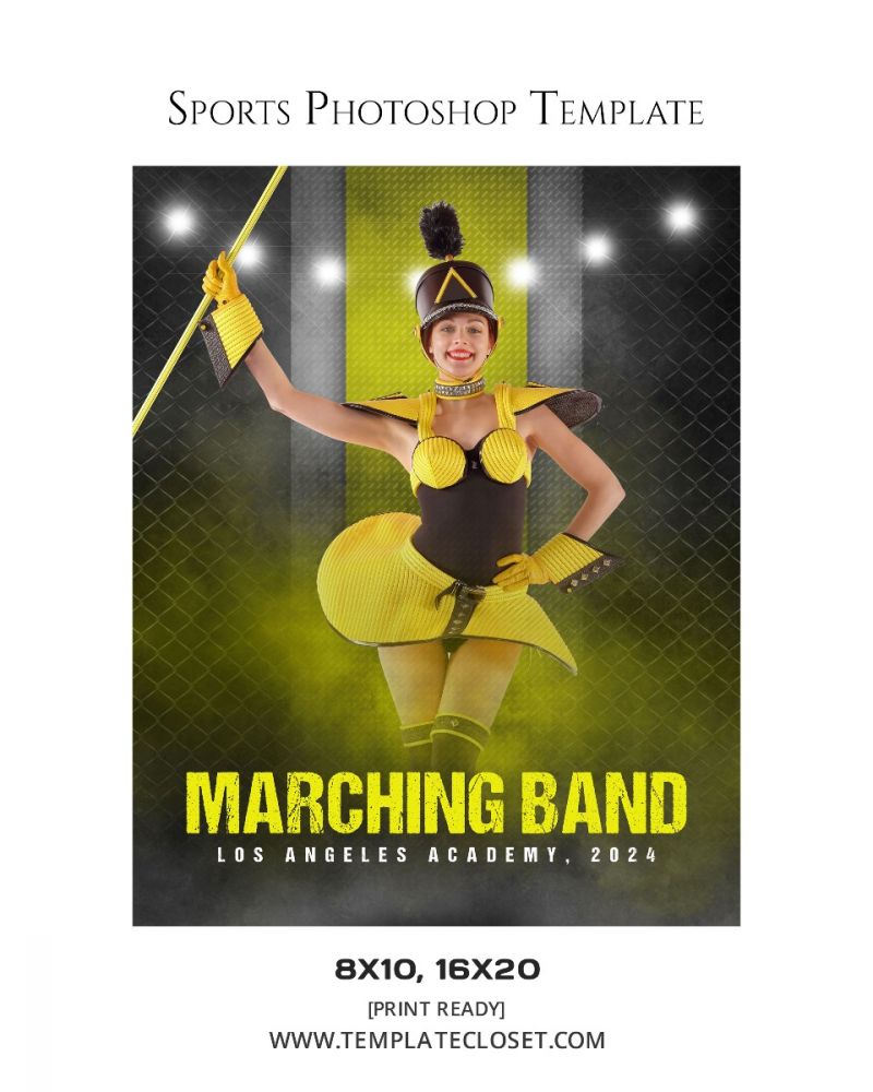 Marching Band Customized Layered Template