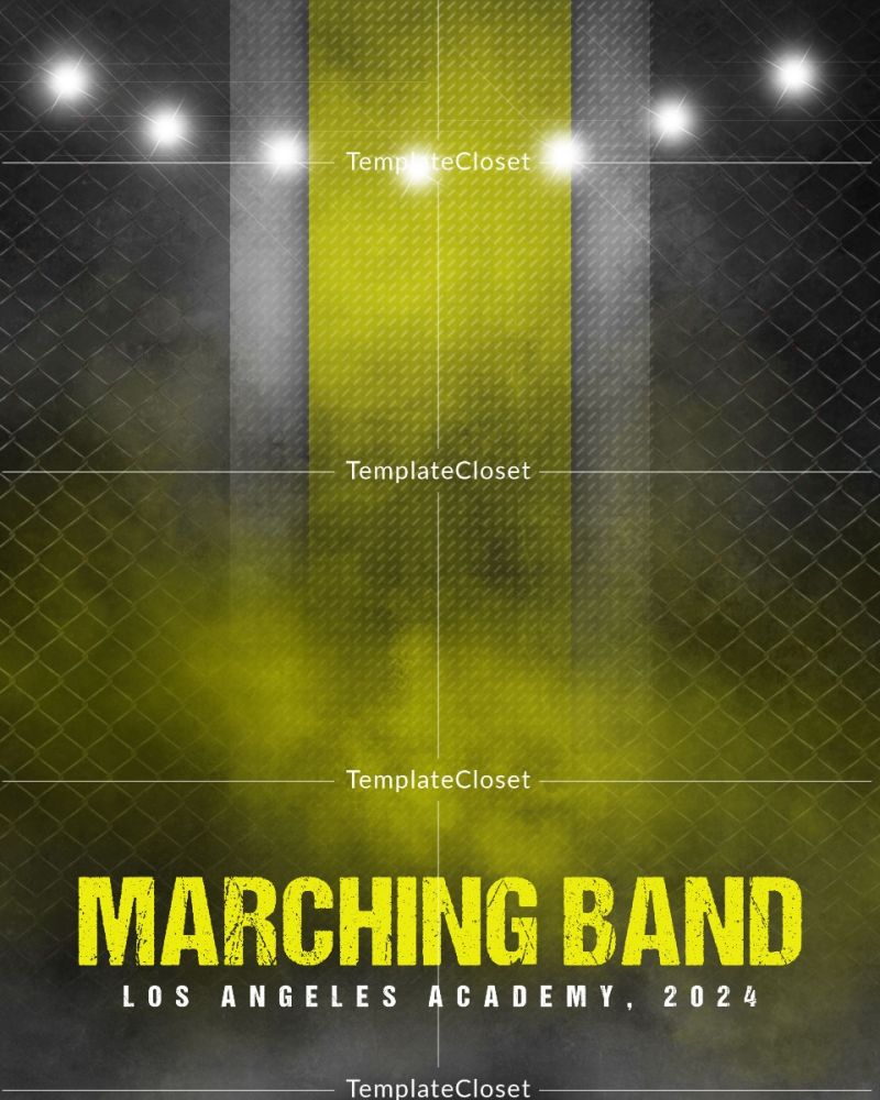 Marching Band Customized Layered Template