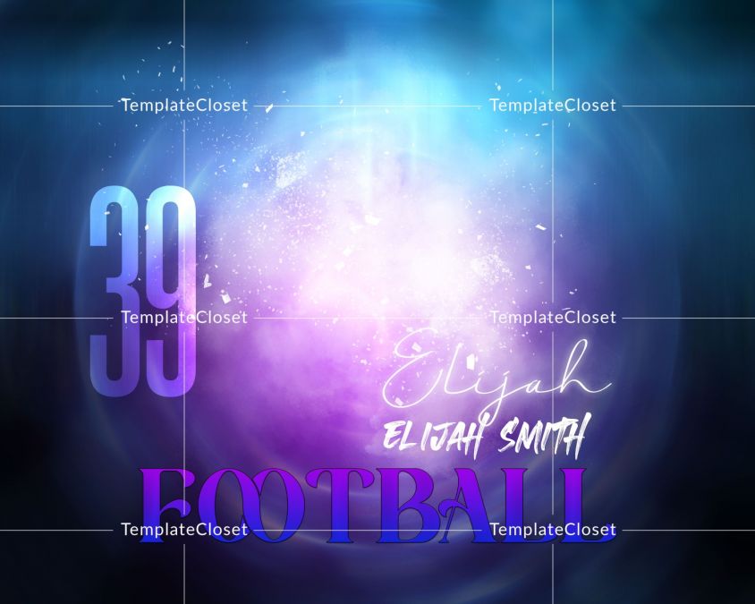 Yellow Fever Football Photoshop Template