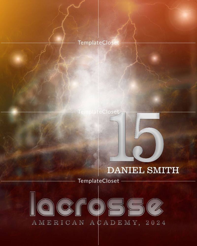 Lacrosse Strom Effect Customized Sports Photography Template