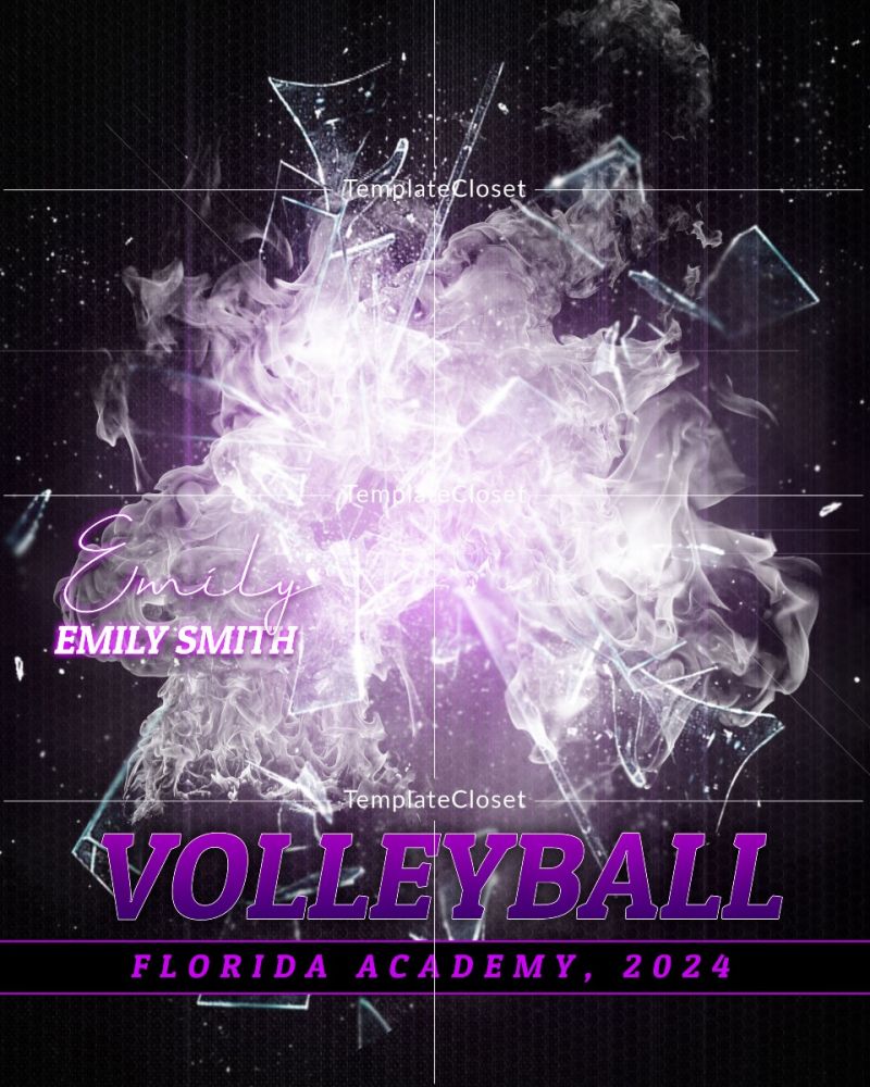 Volleyball Light Effect Photoshop Layered Photography Template