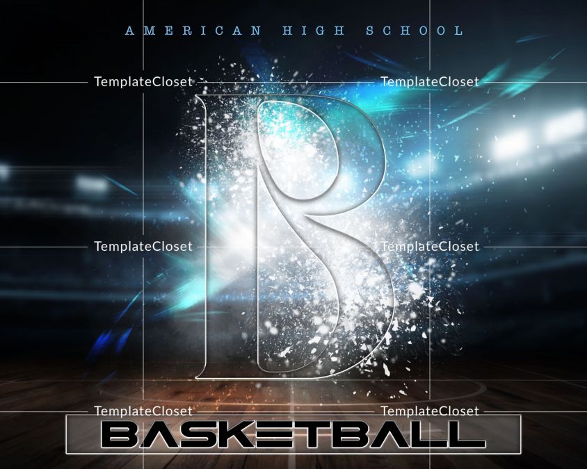 Basketball Multi Layer Customized Sports Photoshop Template