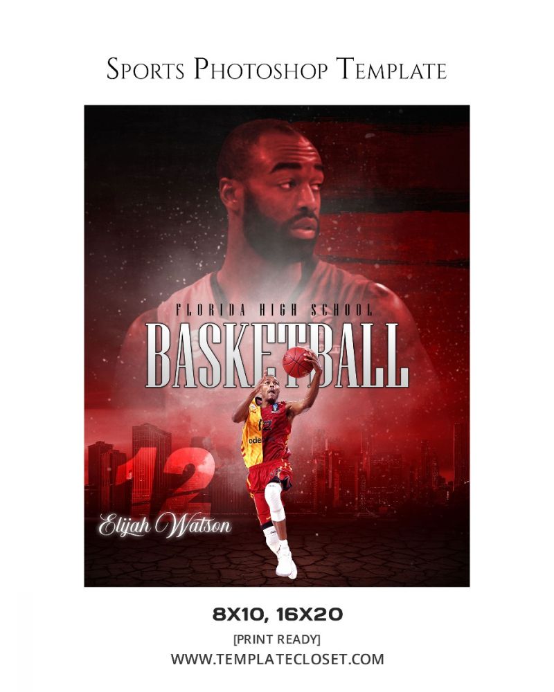 Fully Customized Softball Photography Template