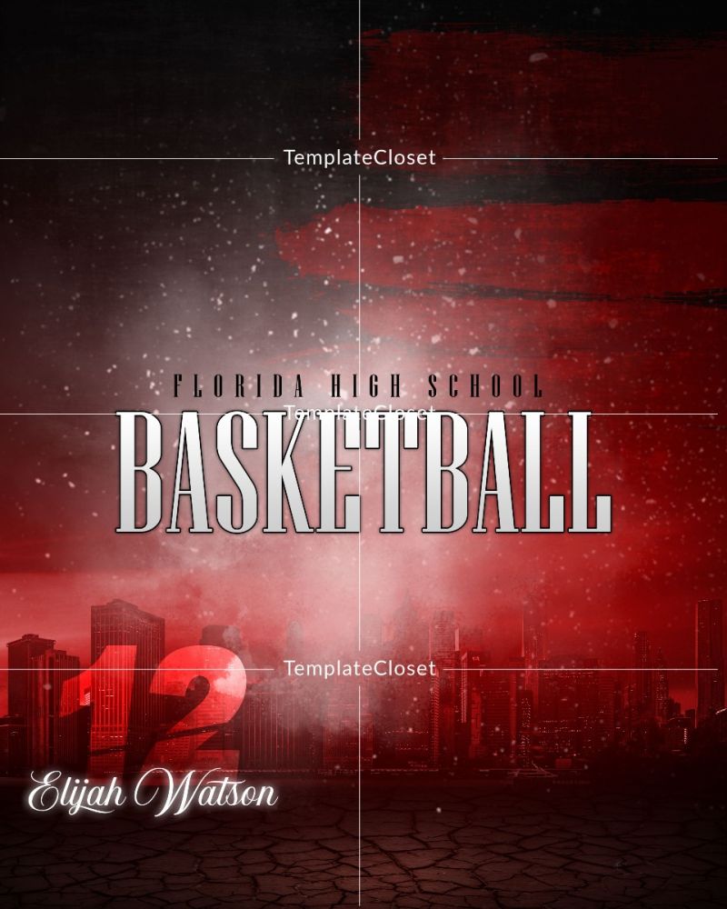 Basketball Themed Effect Photography Template