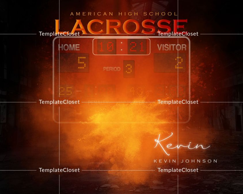 Lacrosse With Score Board Photography Template