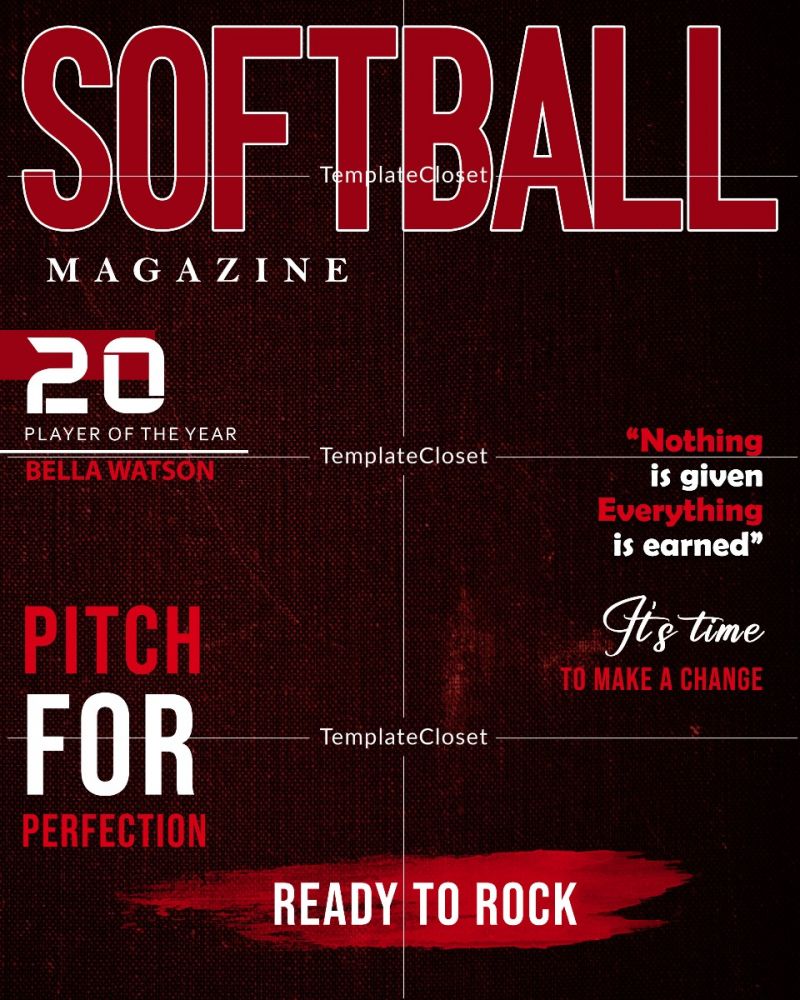 Colorful Magazine Cover Photoshop Template