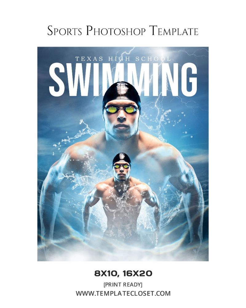 Swimming Light Effect Photoshop Photography Template