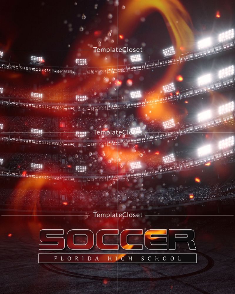 Soccer In Stadium Customized Sports Template