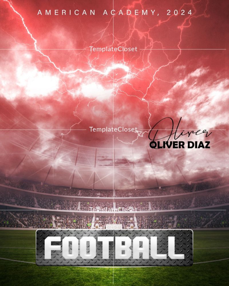 Yellow Fever Football Photoshop Template