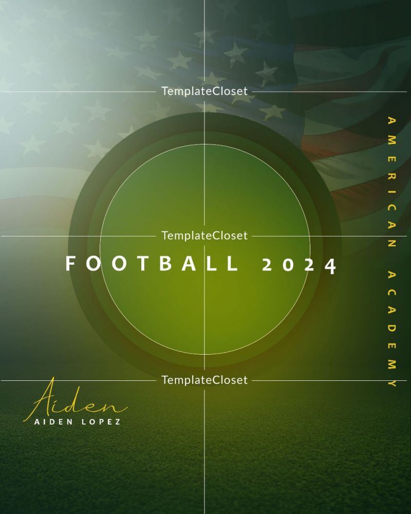 Yellow Fever Football Photoshop Template