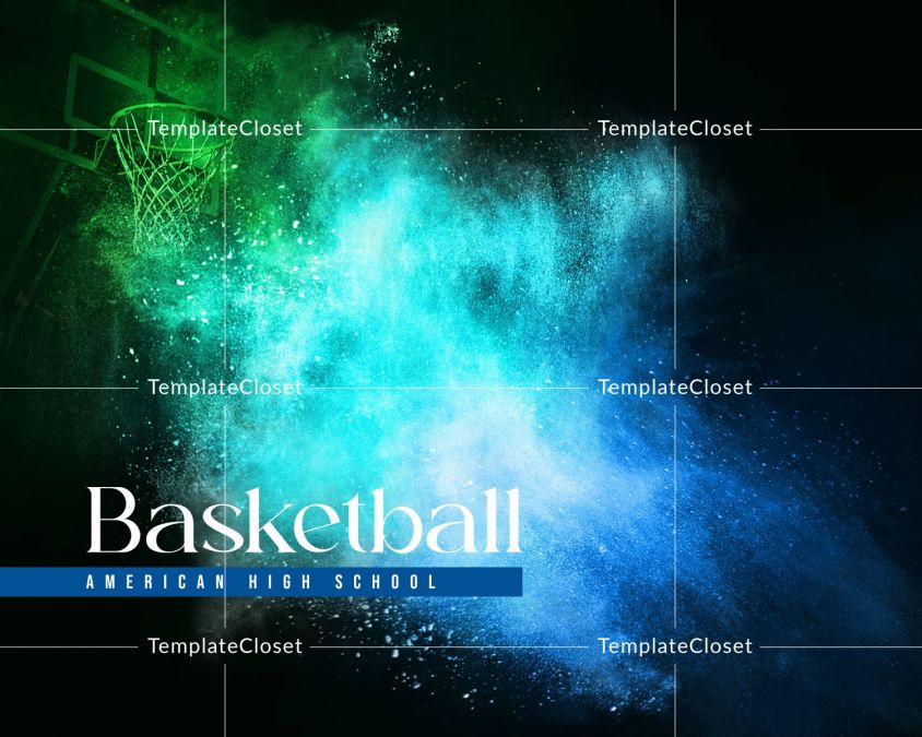 Basketball Memory Mate Color Effect Photography Template