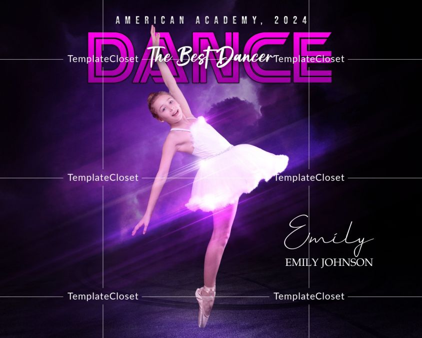 Dance Signature Effect Digital Print Ready Template