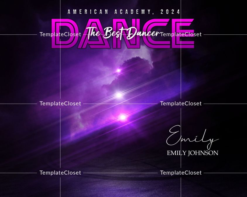 Dance Signature Effect Digital Print Ready Template