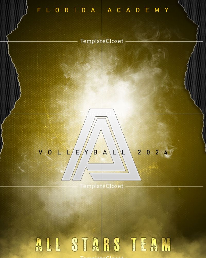 Volleyball Light Effect Photoshop Layered Photography Template