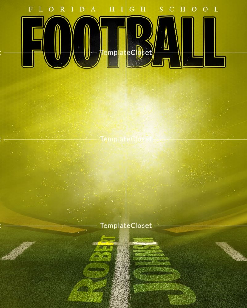 Yellow Fever Football Photoshop Template