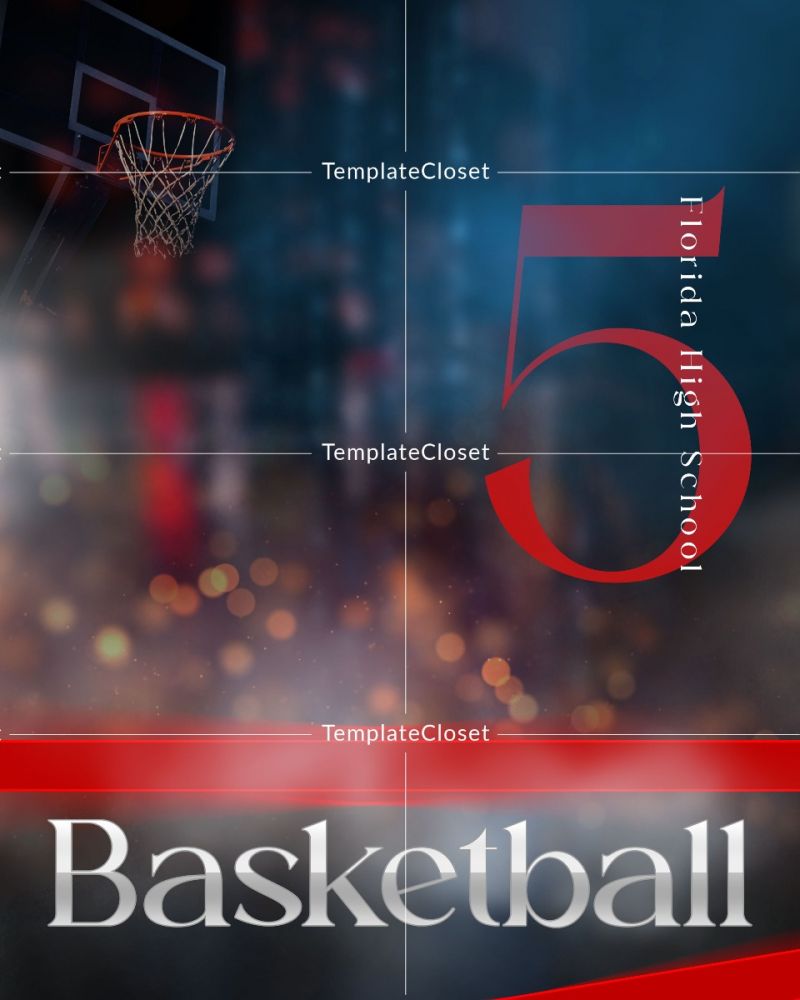 Basketball Florida High School Photoshop Layered Poster