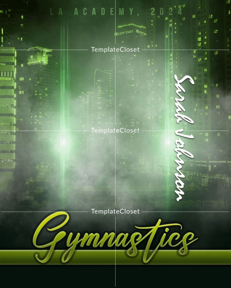 Gymnastic Print Ready Sports Customized Photoshop Layered Template