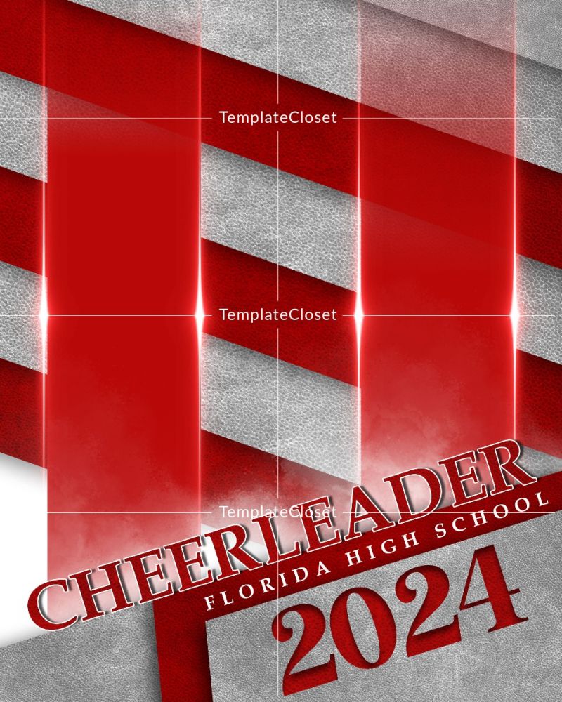 Cheerleader Florida High School Photography Template