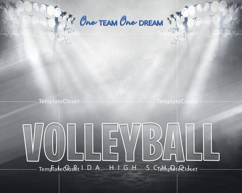 Volleyball Light Effect Photoshop Layered Photography Template
