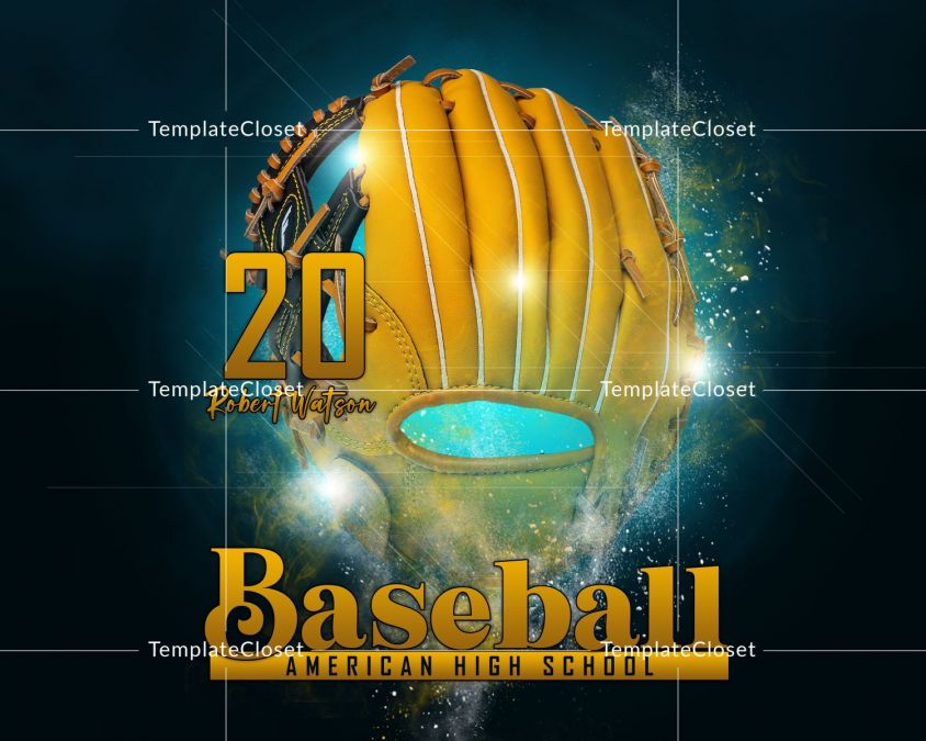 Baseball American High School Photography Template